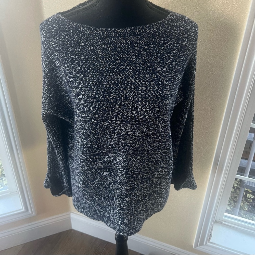 Joe Fresh Women's Navy and White Sweater. Size XL.